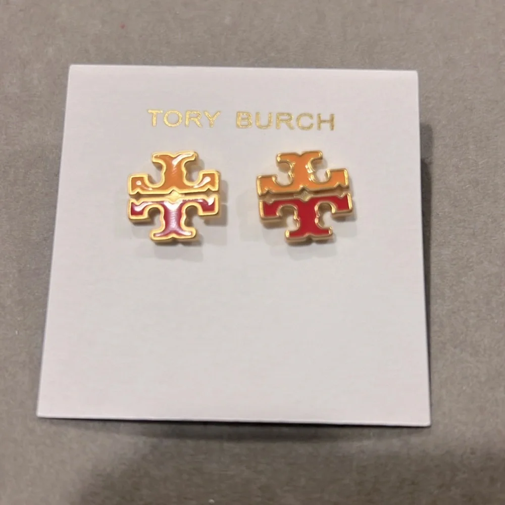 Tory Burch Red and Yellow Earrings